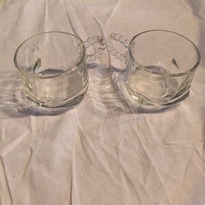 💥SALE💥Vintage Clear Glass Teacups Set